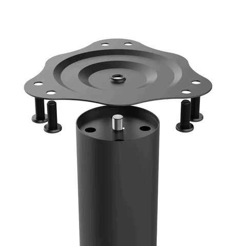 Rootz Tischbein – 4 Stück Tischbeine – Möbelbeine – höhenverstellbar – pulverbeschichtet – Stahl – Schwarz – 6 cm x 6 cm x 72 cm