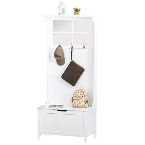 Rootz Kapstok - Kapstokstandaard - Kapstok - Kledingkast - Borstbank - Wit