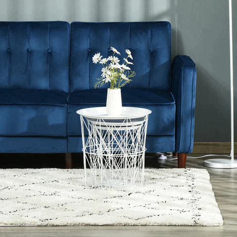 Rootz Side Table - Coffee Table - 3-piece Side Table - White