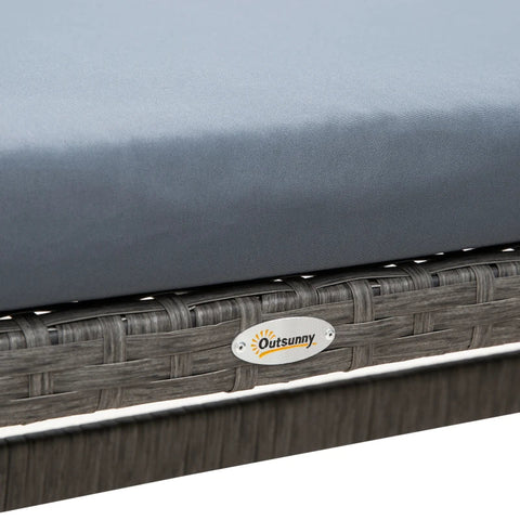 Rootz Seater Sofa Set - 4-Piece Seating Set - Garden Furniture Set - Metal Grey