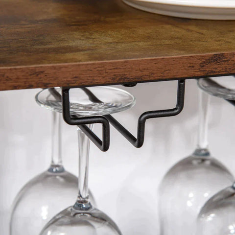 Rootz Wine Rack In Industrial Design - For 20 Bottles - Brown + Black - 50 x 32 x 100 cm