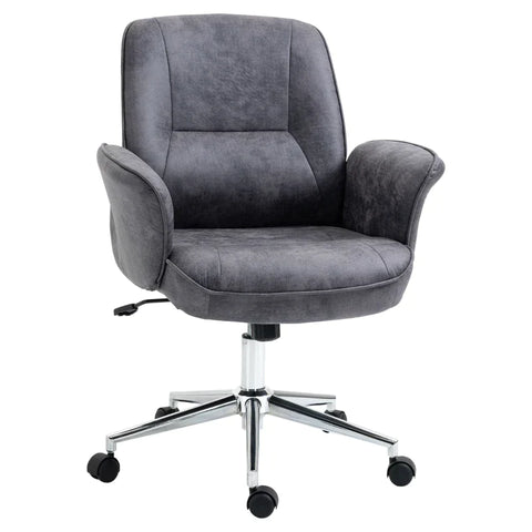 Rootz Office Chair - Desk Chair - Height-adjustable - Rocker Function - Swivel - Steel - Dark Grey - 67 x 69 x 102cm