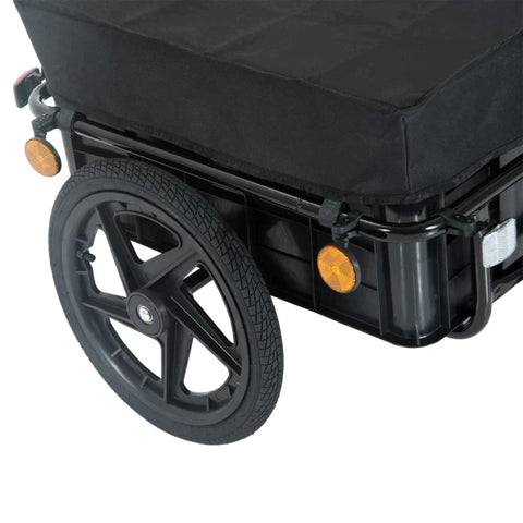 Rootz Bicycle Trailer - Cargo Trailer - Bike Trailer - Cargo Trailer - Garden Trolley - Black - 144 x 59 x 80 cm
