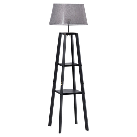 Rootz Floor Lamp - Living Room Lamp - Bedroom Lamp - Office Lamp - Gray/Black