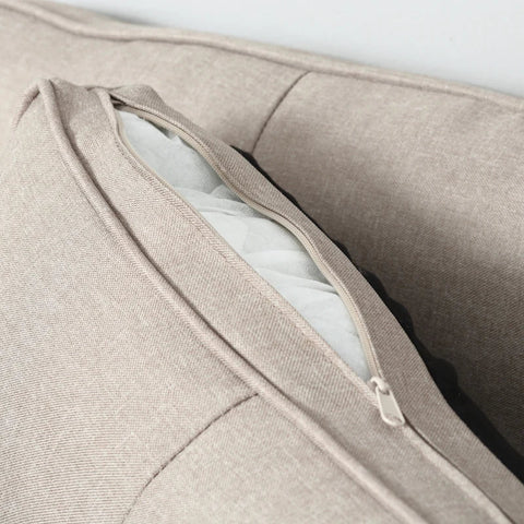 Rootz Sofa - 2 Seater Sofa - Home - Living Room - Black + Beige - 202cm x 72cm x 91cm