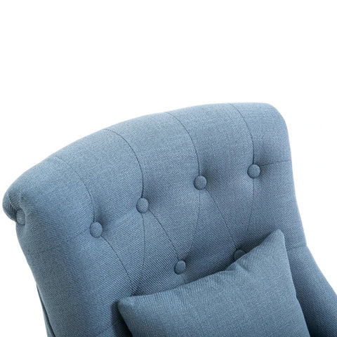 Rootz Armchair - Elegant Armchair - TV Chair - Blue - 52.5 x 69 x 77 cm