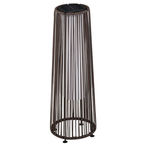 Rootz Garden Light - Outdoor Lamp - Solar Powered - 8 Hours Operation - Automatic Mode - Rattan Look - 21.5 x 21.5 x 61 cm
