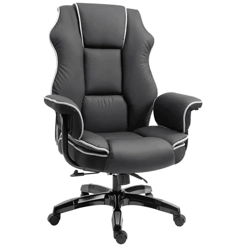Rootz Office Chair - Desk Chair - Ergonomic Office Chair - Swivel Chair - Armrests - Height-adjustable - Black - 76 x 80 x 118-124 cm