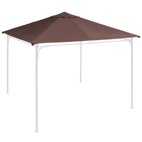 Rootz Pavillon-Überdachung – Ersatzdach – Pavillon-Abdeckung – Sonnenschutz – Polyester – Kaffee – 2,93 x 2,93 m