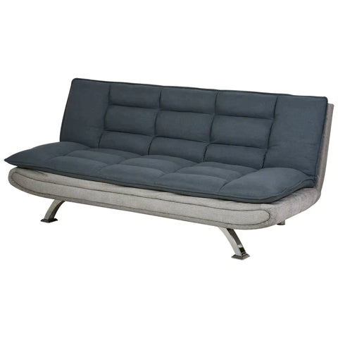 Rootz Sofa Bed - Folding Sofa -  3-seater Fabric Sofa - Chaise Longue - Sofa With Sleeping Function - Grey + Beige
