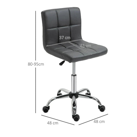 Rootz Work Stools - Office  Stool - With Backrest - 48 cm x 48 cm x 95 cm
