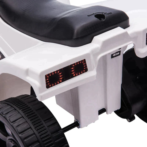 Rootz Mini Electric Quad - Children's Electric ATV Stroller - Electric Motorcycle With 2 Headlights - Electric Quad - Beach Car - Black/White - 65 x 40 x 43 cm