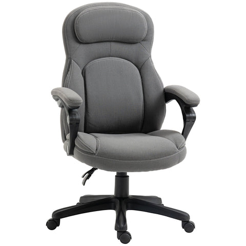 Rootz Office Chair - Desk Chair - Gaming Chair - With Castors Tilt Angle Of 149° - Polyester/Foam/Nylon - Grey - 71 cm x 69 cm x 122 cm