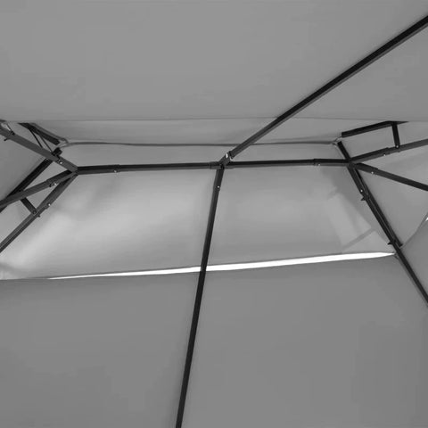 Rootz Gazebo - Double Canopy Gazebo - Luxurious Pavilion - Dark Grey - 3 x 4 x 2.65m