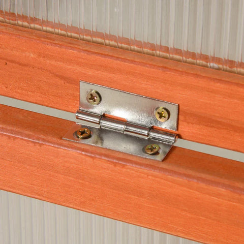 Rootz Greenhouse - Cold Frame Greenhouse - Cold Frame Box - Plant Bed With Cover - Wood And Polycarbonate - Weatherproof - Orange - 90 x 46 x 40 cm