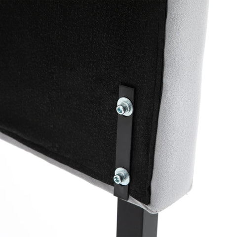 Rootz Headboard For Bed - Upholstered Headboard - Bed Head Backrest - Bed Headboard In Gray Poplar Velvet Fabric - 185 x 8 x 134 cm