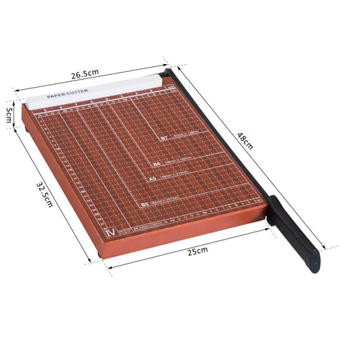 Rootz Paper Cutting Machine - A4 Paper Cutting Machine - Paper Cutter - Paper Cutting Tool - Professional Paper Cutter - Desktop Paper Cutting Tool - Home And Office Paper Cutter - Brown - 48 x 26.5 x 5cm