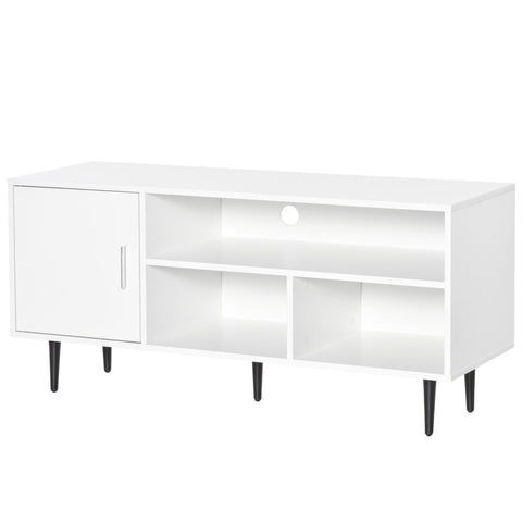 Rootz TV Cabinet - TV Table - Storage Cabinet - TV Stand - Cabinet - White - 120 cm x 40 cm x 55 cm
