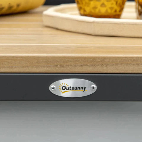 Rootz 4-teiliges Gartensofa-Set mit gepolsterten Kissen – 4-Sitzer-Konversationsmöbel-Set für den Außenbereich mit Couchtisch – Aluminium – Grau – 128 cm x 75,5 cm x 74,5 cm 128 cm