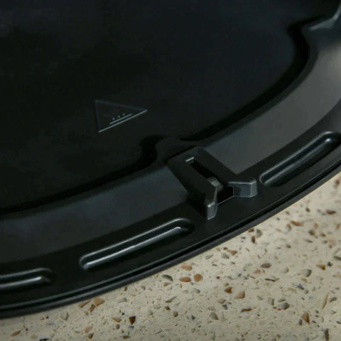 Rootz Airfryer - Heteluchtfriteuse - 4,5 L 1500W - Met 8 Menu's - Gezond Olievrij Vetarm Koken - Zwart Staal - 35,5 x 28 x 33,8 cm