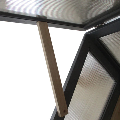 Rootz - Raised Greenhouse - Elevated Greenhouse - 2-in-1 Wood Greenhouse - With Elevated Garden Box - Raised Bed - Openable Top For Flowers - Grey - 120 x 54 x 112/122 cm