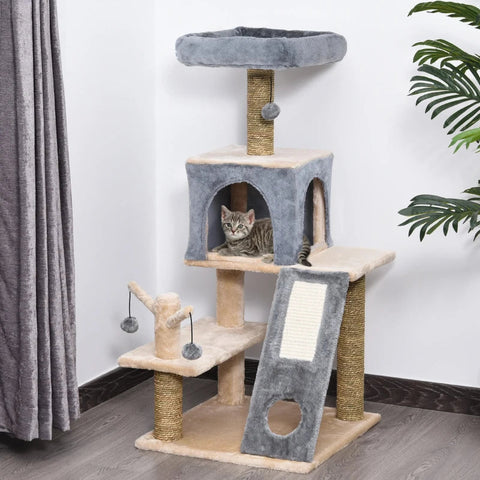 Rootz Scratching Post - Tree Scratching Post - Cat Tree Scratching Post - Cat House Cave - Cat Tree Climbing - 48 x 49 x 108 cm