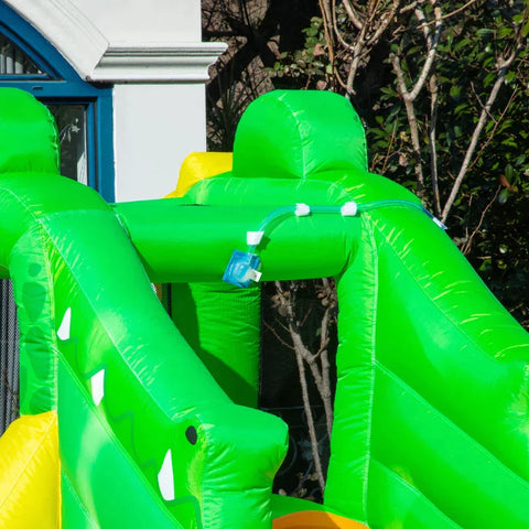 Rootz Inflatable Bouncy Castle - Inflatable Castle - Inflatable Water Play Center - With Slide Water Park - Inflatable Paddling Pool - 380 x 285 x 225 cm