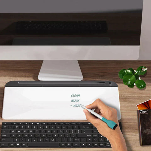 Rootz Desk Organizer - Tablet Desk Organizer - Stand Desk Organizer - Wit/Zwart - 45.3 X 20.5 X 5.3 Cm