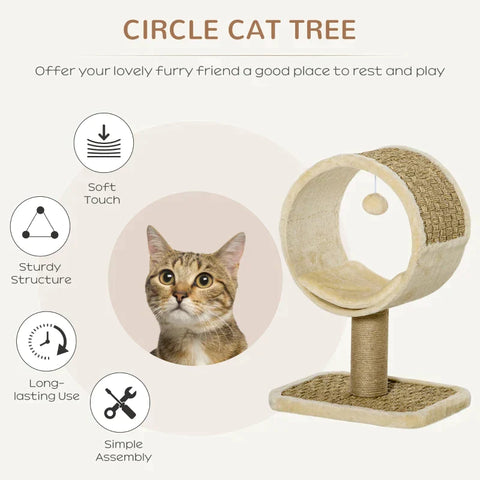 Rootz Scratching Post - Cat Tree - Cat Bed - Cat Scratching - Cat Play Trunk - Cat Climbing Tree - 40 x 30 x 56 cm