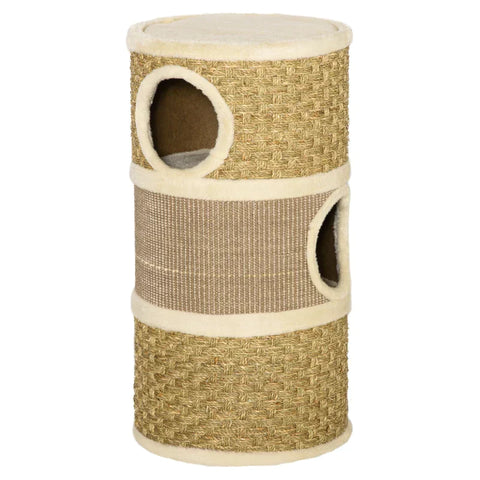 Rootz Cat House - Cat Scratching Post - Cat Tree - Cat Climbing Tree  Cat Furniture - 37.5 x 37.5 x 70 cm