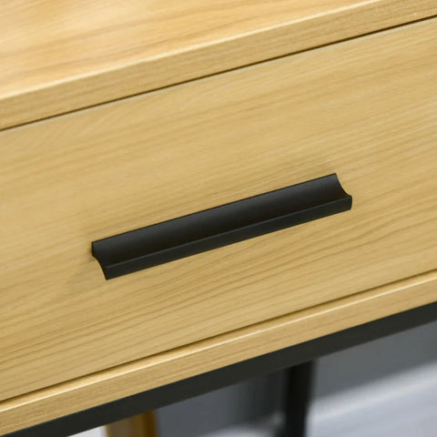 Rootz Wall Shelf Bookcase - 2 Drawers - 4 Shelves - Multiple Shelves - Study Rooms - Flexible Design - Industrial Design - Chipboard - Natural + Black - 80L x 30W x 170.5Hcm