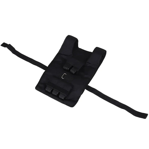 Rootz 15kg Training Vest - Weight Vest - Adjustable - Training Fitness - Oxford - Iron - Black - 36x52cm