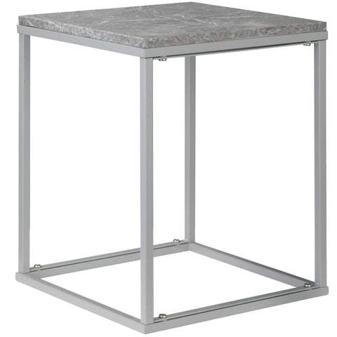 Rootz Patio Table - Garden Table - Side Table - Coffee Table - With Metal Frame - For Garden - Metal - Grey - 40 x 40 x 50 cm