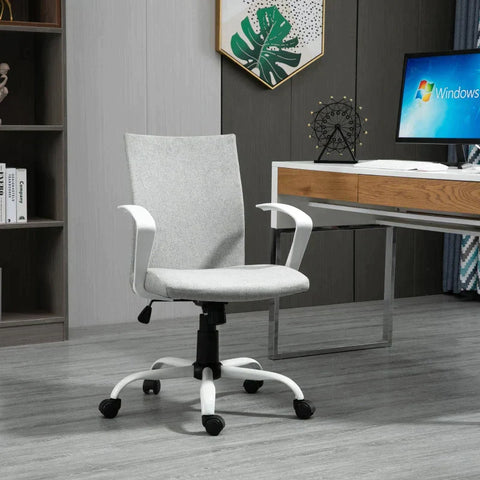 Rootz Office Chair - Desk Chair - Computer Chair - 360° Swivel Wheels - Grey - 61 x 61 x 89-99 cm