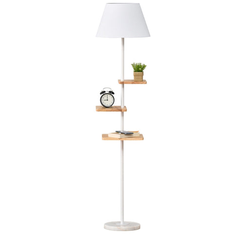 Rootz Floor Lamp - With Shelf - Living Room Floor Lamp - 38 cm x 38 cm x 155 cm