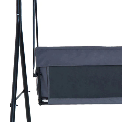 Rootz Hollywood Swing - Garden Swing - Hammock Swing - Swing Bench - Swing Chair With Canopy - 3-seater - Grey - 172 X 110 X 153 Cm