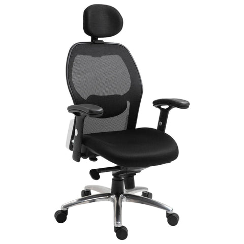 Rootz Office Chair - Desk Chair - Computer Chair - Home Office Chair - Black - 64.5 x 65.5 x 120-128 cm
