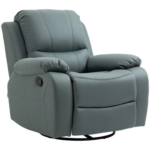 Rootz Relax Chair - Recliner - Living Room Chair - With Tilt Adjustment - 360° Rotatable - Polyester/Foam/Steel - Green - 93 cm x 100 cm x 98 cm