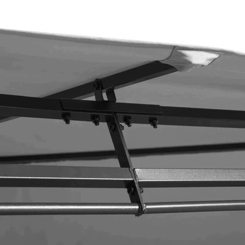 Rootz Gazebo - Double Canopy Gazebo - Luxurious Pavilion - Dark Grey - 3 x 4 x 2.65m