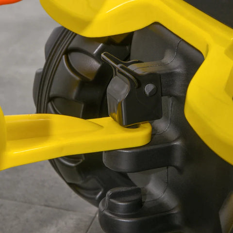 Rootz Pedal Tractor With Trailer - Tools - Horn - For Children Aged 3 And Over - Metal Frame - Black And Yellow - 133 x 42 x 51 cm