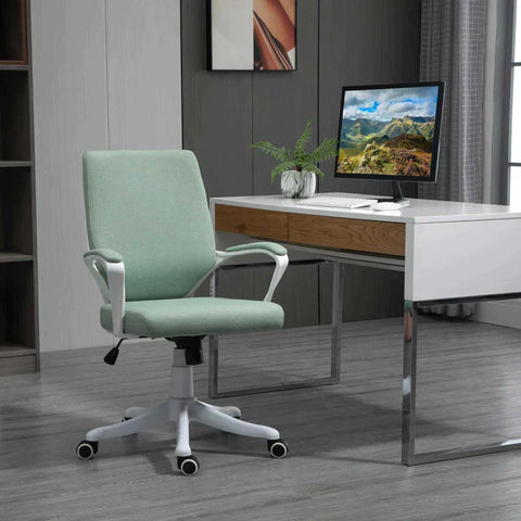 Rootz Office Chair - Desk Chair - Home Office - Chair With Rocker Function - Green/White - 62x69x92-100 Cm