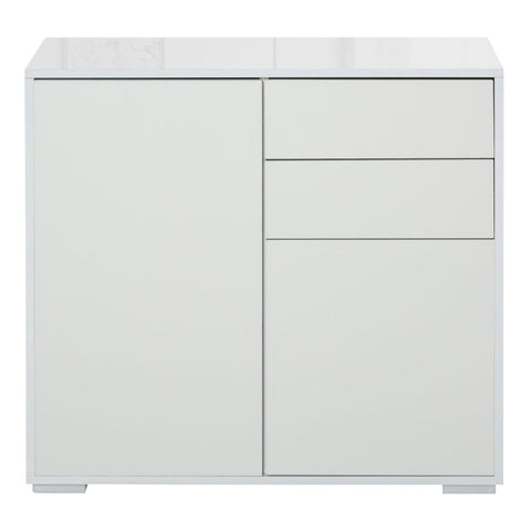 Rootz Standing Cabinet - Storage Cabinet - Cabinet Chest - Cabinet - White - 79 x 36 x 74 cm
