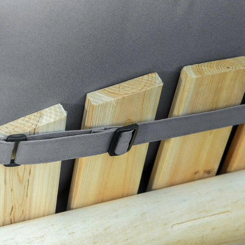 Rootz 2 Pcs. Garden Chair Cushion Seat - Chair Pad - Pad For Garden Chair - Seat Cushion With Backrest - Indoor And Outdoor Use - Dark Grey - 120 x 50 x 9 cm