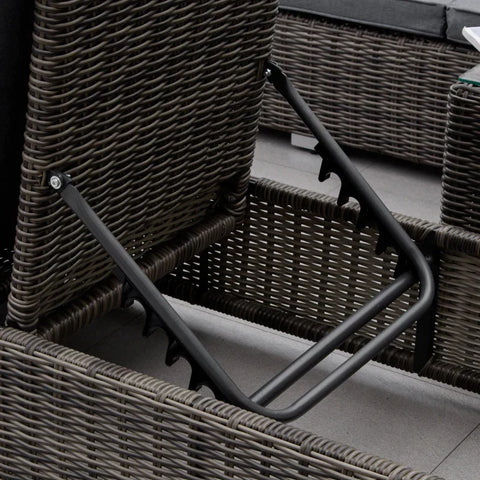 Rootz Liegestuhl – Sonnenliegen – Gartenliegen – Stoffliegen – Grau – 60 x 195 x 86 cm