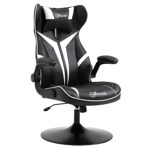 Rootz Gaming Stuhl – Ergonomischer Computerstuhl – Drehstuhl – Mit Wippfunktion – Schwarz/Weiß – 67 cm x 75 cm x 112 cm
