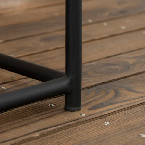 Rootz Raised Bed - Step Design - Three Plant Boxes - Rattan Look - Can Be Used Separately - Steel Frame - Gray - 40L x 40W x 100H cm