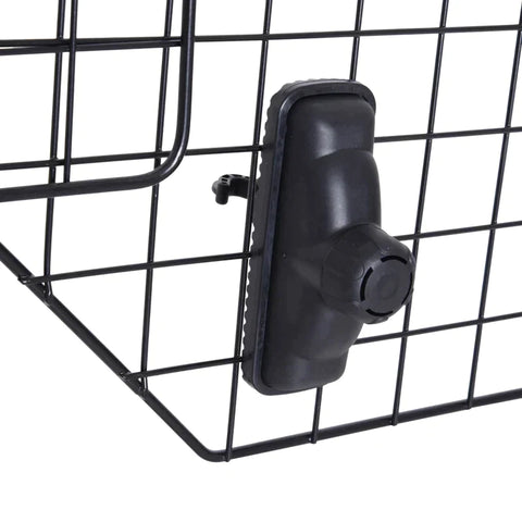 Rootz Dog Guard - Pet Car Barrier - Adjustable - Divider - Metal - Black - (89-122) x 41 cm