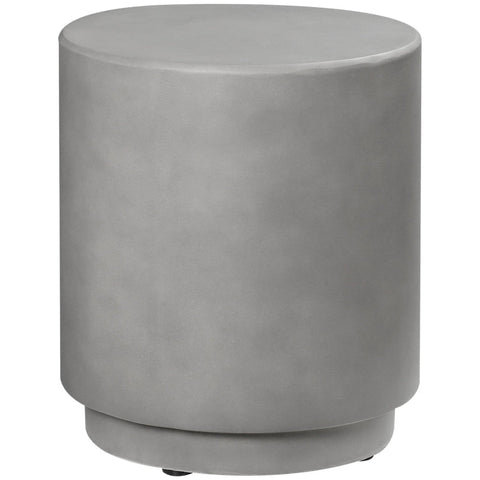 Rootz Side Table - Bedside Table - In Concrete Look - Inorganic Ore Powder - Light Grey - 37 cm x 37 cm x 43 cm