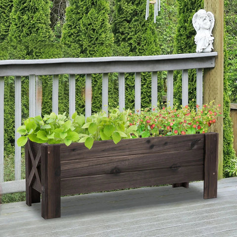 Rootz Raised Bed - Wooden Raised Bed - Garden Bed - Planter Bed - Wooden Planter - Grow Containers - Vegetable Pot - Fir Wood - 100 cm x 36.5 cm x 36 cm