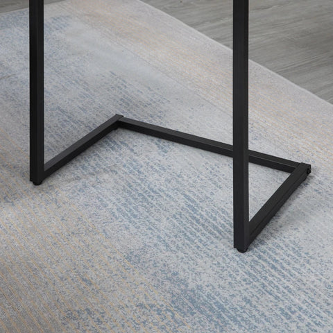 Rootz Side Table - Nesting Tables - Set Of 3 Side Tables - Coffee Table - Chipboard/Steel - Brown + Black - 45 x 30 x 60cm